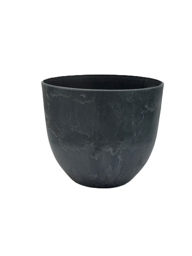 [V166531] Pot Artstone bola zwart D23 H20